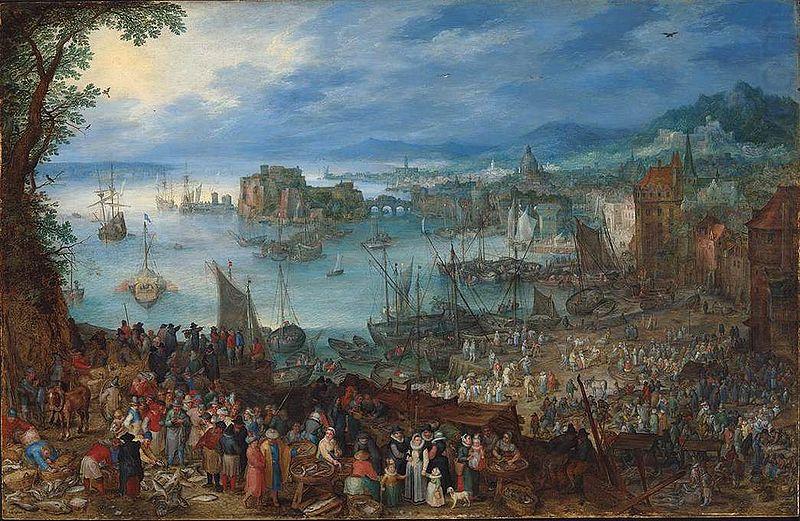 Jan Brueghel The Elder An Brueghel the Elder Great Fish market china oil painting image